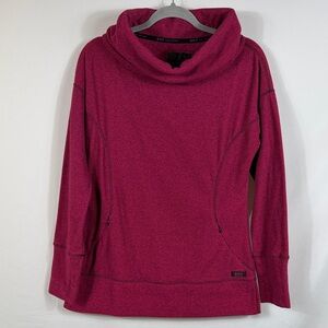 Marc‎ New York Women's Cowl Neck Sweater Berry Pink. Size L. Two Zip Pockets.